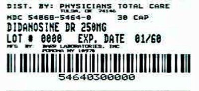 Didanosine Delayed-release Capsules 250 mg 30s Label (5464)