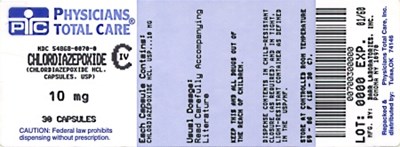 Chlordiazepoxide Hydrochloride Capsules Usp 10 mg Label (0070)