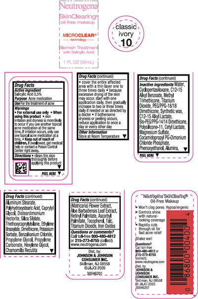 neutrogena-01.jpg Principal Display Panel - 30 mL Bottle Label - Classic Ivory 10 - neutrogena 01