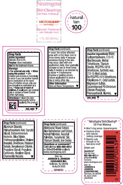 neutrogena-10.jpg Principal Display Panel - 30 mL Bottle Label - Natural Tan 100 - neutrogena 10