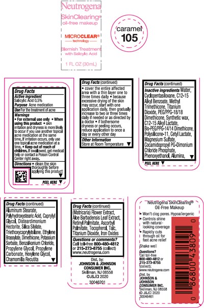 neutrogena-12.jpg Principal Display Panel - 30 mL Bottle Label - Caramel 105 - neutrogena 12