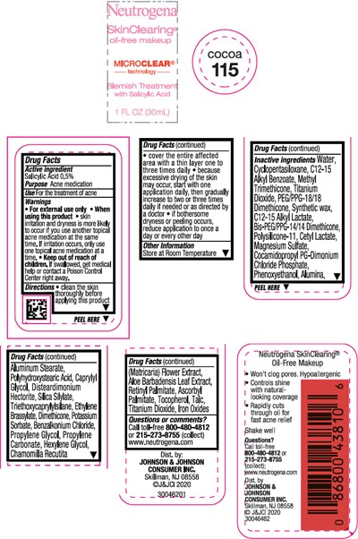 neutrogena-13.jpg Principal Display Panel - 30 mL Bottle Label - Cocoa 115 - neutrogena 13