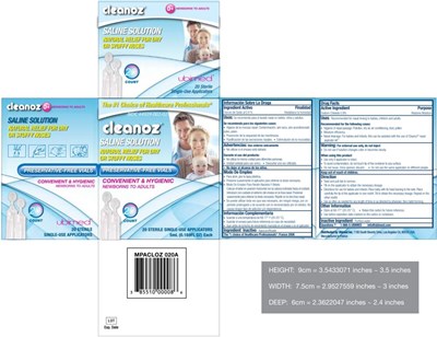 carton label picture - 09UBIMED CLEANOZ 20COUNT 08