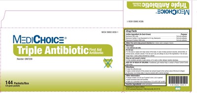 MediChoice Triple 0.9g Carton NDC 39892 0830 1