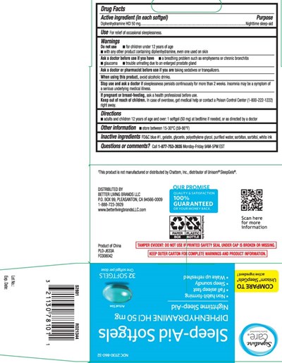 Diphenhydramine HCl 50 mg (Diphenhydramine HCl 50 mg Softgels Pat 1)