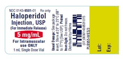 Haloperidol Injection, USP 5 mg/mL Vial Label - haloperidol injection usp 2