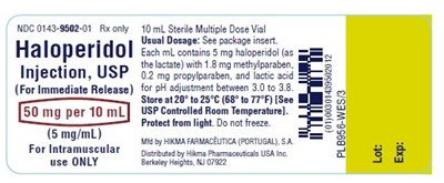 Haloperidol Injection, USP 50 mg/10 mL Vial Label - haloperidol injection usp 3