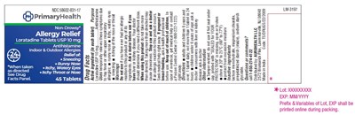 loratadine-fig1.jpg PACKAGE LABEL-PRINCIPAL DISPLAY PANEL - 10 mg (45 Tablets Bottle) - loratadine fig1