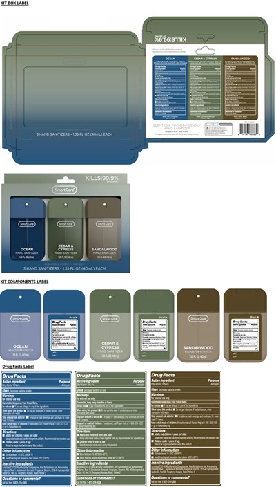 Sc 3 Hand Sanitizers (ocean, Cedar And Cypress, Sandalwood) (70108266 12)