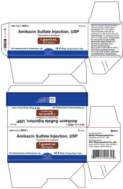 PRINCIPAL DISPLAY PANEL - 4 mL Vial Carton - amikacin 03