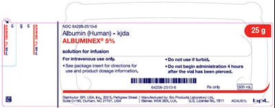 albuminex-01.jpg PRINCIPAL DISPLAY PANEL - 500 mL Vial Label - albuminex 01
