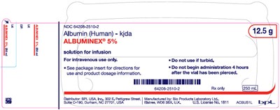 albuminex-03.jpg PRINCIPAL DISPLAY PANEL - 250 mL Vial Label - albuminex 03