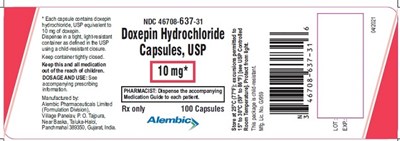 100 capsules - doxepin 10