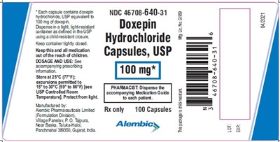 100 capsules - doxepin 100mg