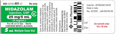 Midazolam Spl 25per5ml Container