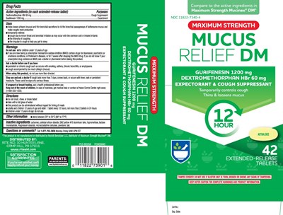 Dextromethorphan Hbr 60 mg, Guaifenesin 1200 mg (Mucus Relief Dm 1200 mg 60 mg Extended Release Cap 1)