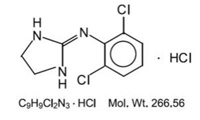 clonidine-hydrochloride-tablets-01.jpg structural formula - clonidine hydrochloride tablets 01