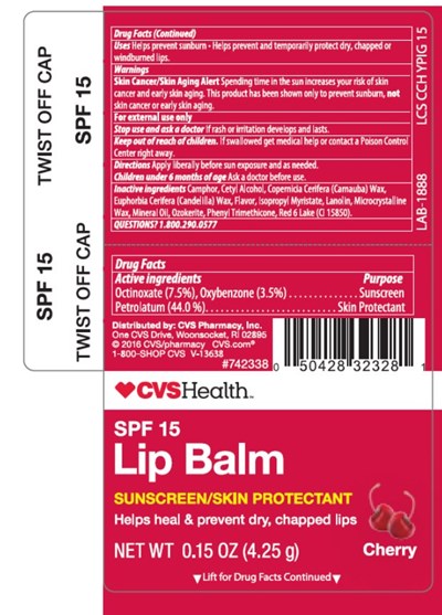 Cvs Health Cherry Spf 15 Extended Length Label (Image 01)