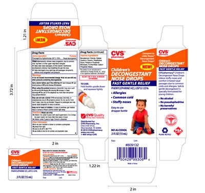Image Of Carton Label (Cvschildrendecongestantnosedrop)