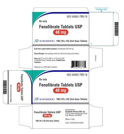 fenofibrate-fig2.jpg PACKAGE LABEL-PRINCIPAL DISPLAY PANEL - 48 mg Blister Carton (10 x 10 Unit-dose) - fenofibrate fig2