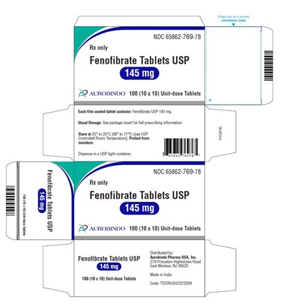 fenofibrate-fig4.jpg PACKAGE LABEL-PRINCIPAL DISPLAY PANEL - 145 mg Blister Carton (10 x 10 Unit-dose) - fenofibrate fig4