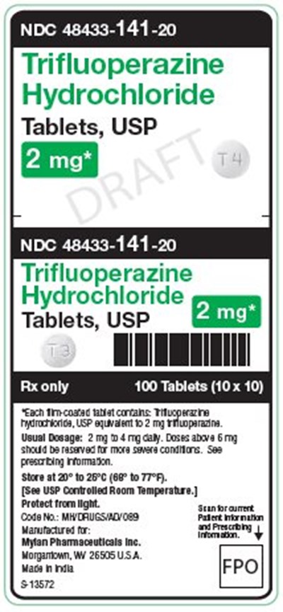Trifluoperazine Hydrochloride 2 mg Tablets, Usp Unit Carton Label (Image 06)
