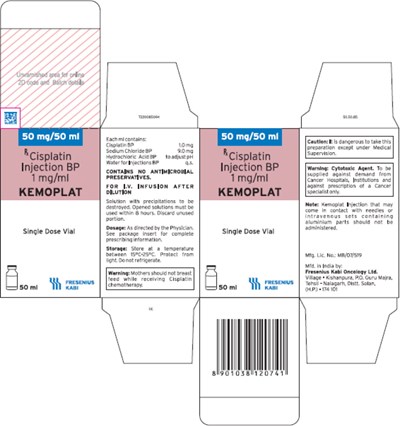 Package Label – Principal Display Panel – Cisplatin Injection 50 mL Carton Panel (Cis0d 0000 09)