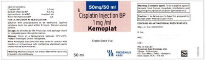 Package Label – Principal Display Panel – Cisplatin Injection 50 mL Vial Label (Cis0d 0000 10)