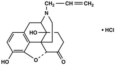 naloxone-01.jpg structural formula naloxone hydrochloride - naloxone 01
