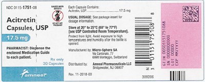 container label 17.5 - acitretin capsules 6