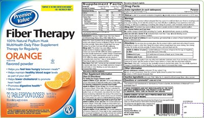 51572PVLR.jpg Premier Value Orange Flavor Psyllium Husk Powder - 51572PVLR
