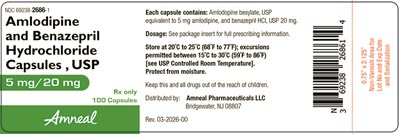 5 mg/20 mg 100ct Label (Amlodipine And Benazepril HCl Capsules 5)