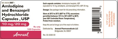10 mg/20 mg 100ct Label (Amlodipine And Benazepril HCl Capsules 6)