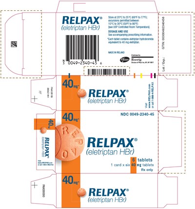 relpax-09.jpg PRINCIPAL DISPLAY PANEL - 40 mg Tablet Blister Pack Carton - relpax 09