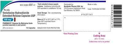 venlafaxine-fig8.jpg PACKAGE LABEL-PRINCIPAL DISPLAY PANEL - 150 mg (15 Capsule Bottle) - venlafaxine fig8