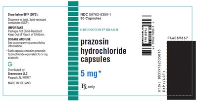 prazosin-05.jpg PRINCIPAL DISPLAY PANEL - 5 mg Bottle Label - prazosin 05