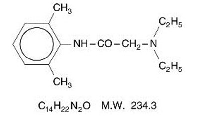 Lidocaine Chemical Structure (Relador 01)