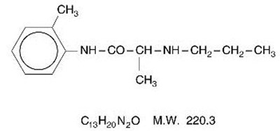 Prilocaine Chemical Structure (Relador 02)
