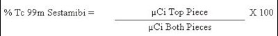 % Tc99m Calculation Formula (Image 01)