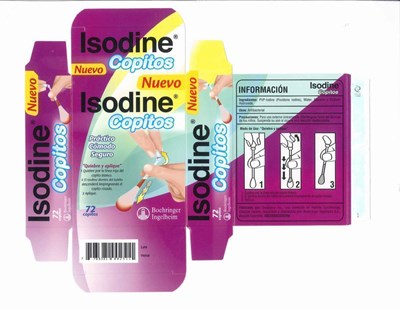 Image of iodine carton label - Isodine02511