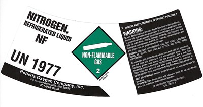 Image Of Cylinder Label (Lq Nitrogen Ro04)