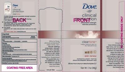 Dove Clinical Cleartone 1.7 oz carton - DoveClinicalProtectCleartonecarton