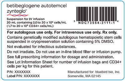 Principal Display Panel (20 mL Bag Label)