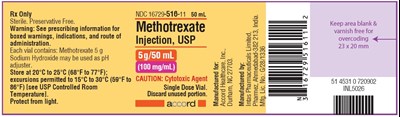 methotrexate-inj-label.jpg PRINCIPAL DISPLAY PANEL - 50 mL Vial Label - methotrexate inj label