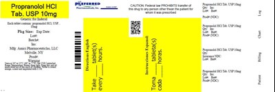propranolol-10mg-100.jpg Propranolol HCl Tab. USP 10mg - propranolol 10mg 100
