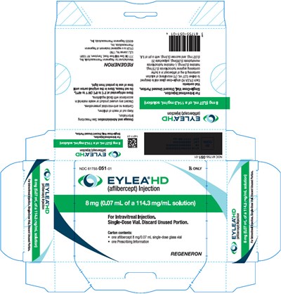 PRINCIPAL DISPLAY PANEL - 0.07 mL Vial Carton - 051 - eylea 13