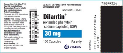 image-02.jpg Dilantin (extended phenytoin sodium) Capsules 30 mg Bottle Label - image 02