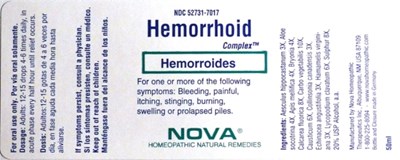 Hemorrhoid Complex Bottle (Nova Hemorrhoid Bottle)