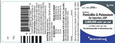 72603-210-01-penG-5mil-vial.jpg PenG K 5mmu vial label - 72603 210 01 penG 5mil vial