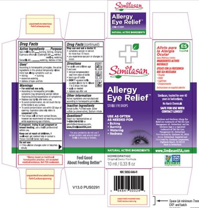 PRINCIPAL DISPLAY PANELNDC 59262-346-11SimilasanAllergy Eye ReliefSTERILE EYE DROPS10 ml / 0.33 fl oz - allergy eye relief 10 ml 01